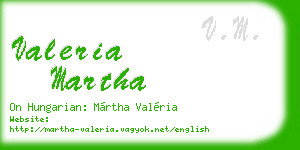 valeria martha business card